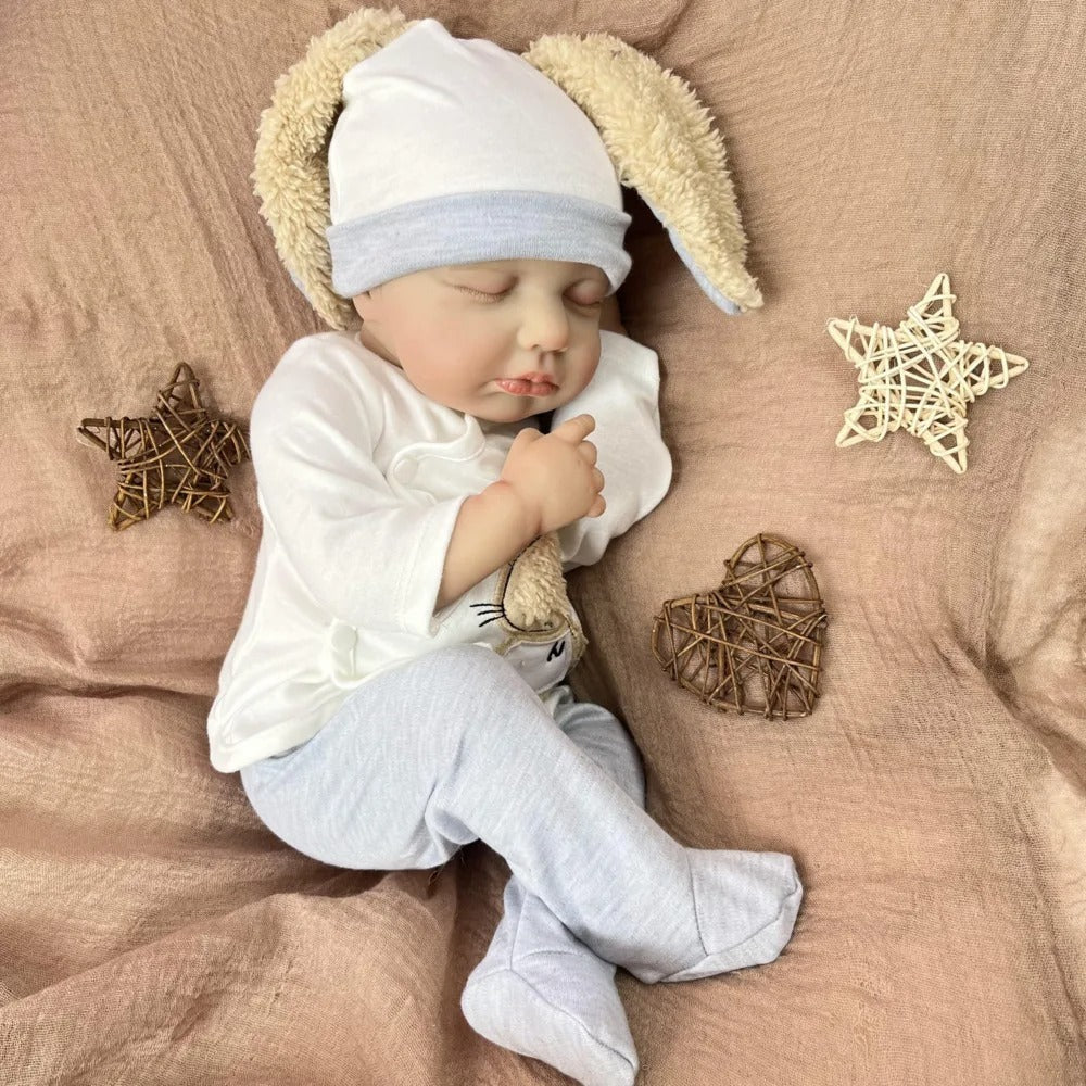 20 Zoll 3D-Haut geschlossene Augen Loulou Reborn-Babyjunge