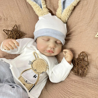 20 Zoll 3D-Haut geschlossene Augen Loulou Reborn-Babyjunge