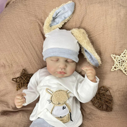 20 Zoll 3D-Haut geschlossene Augen Loulou Reborn-Babyjunge