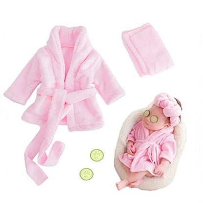Plüschbademantel-Pyjama für Puppen von 45-55 cm