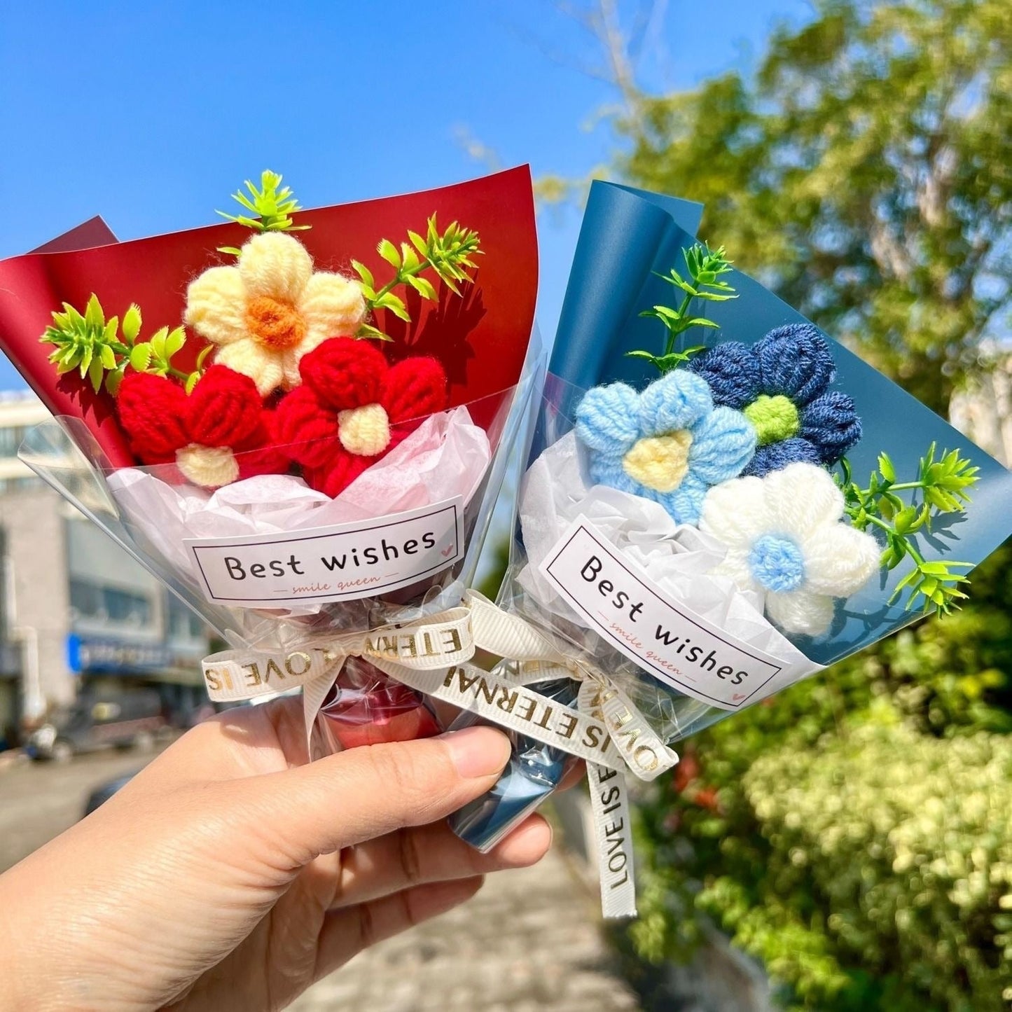 Mini-Häkelblumenstrauß