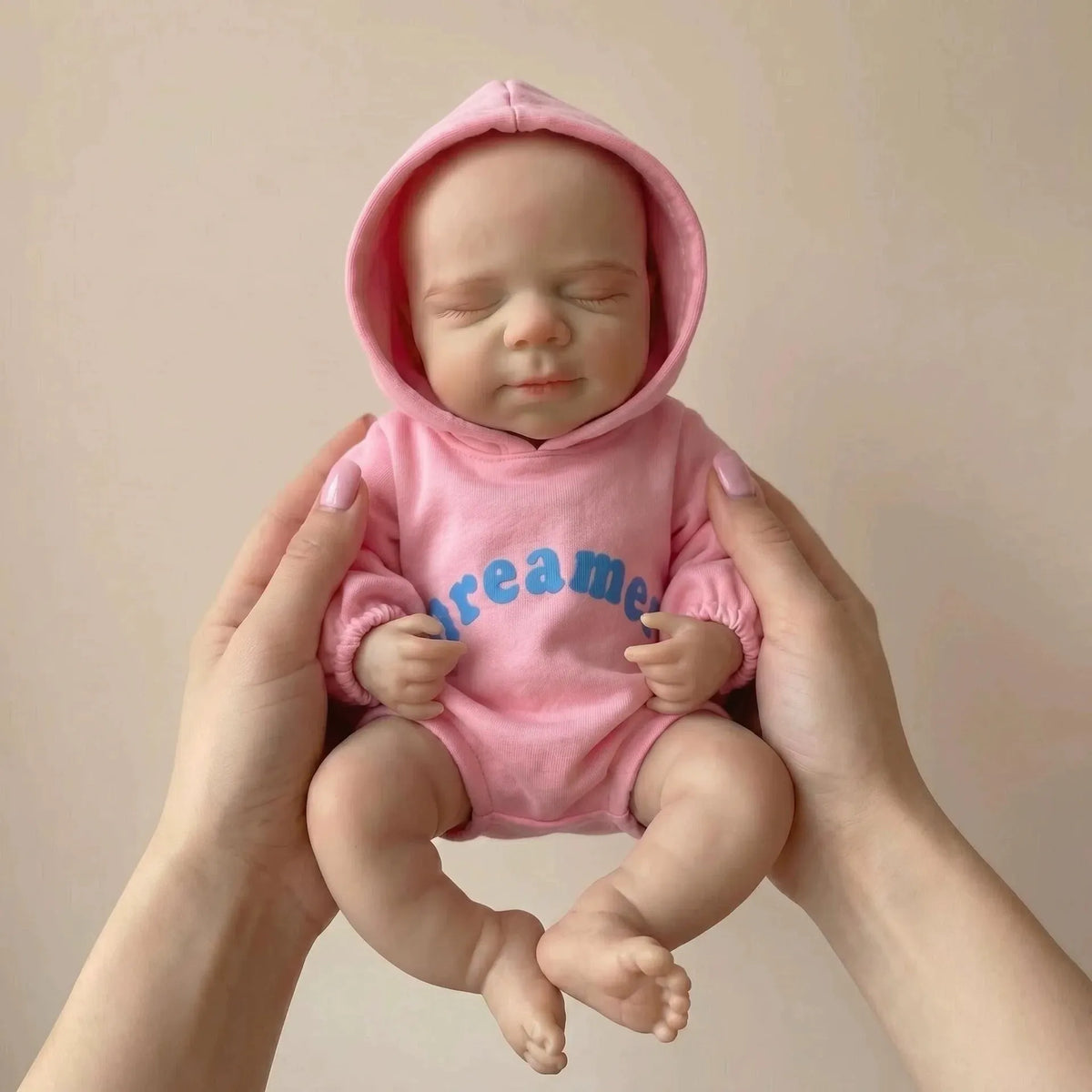 30 cm Pascale Reborn Puppe aus Vollsilikon in rosa Outfits