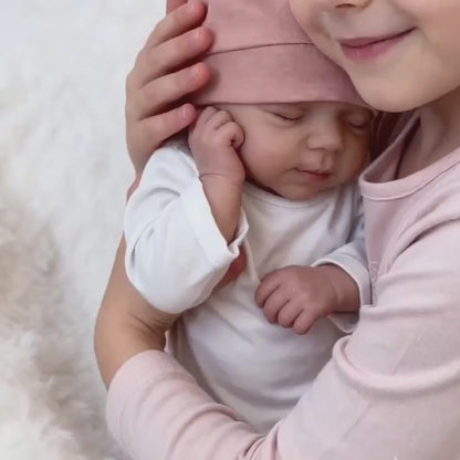 19 Zoll 3D-bemalte lebensechte Reborn Puppe mit geschlossenen Augen – Pascale