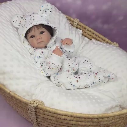 45 cm lebensechte Vinyl-Babypuppe mit kurzem Haar Bettie Reborn-Baby Mädchen