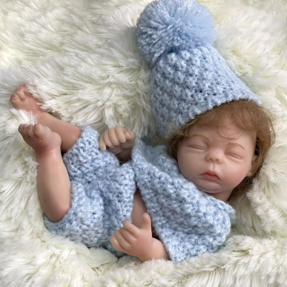 6 zoll Geschlossen Augen Kurze Haare Mini Volle Silikon Reborn Puppe Mädchen