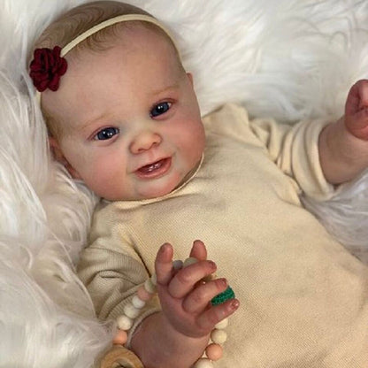 Merle 22 Zoll Realistische Reborn Puppe mit offenen Augen und gezeichneten Haaren - Kodi